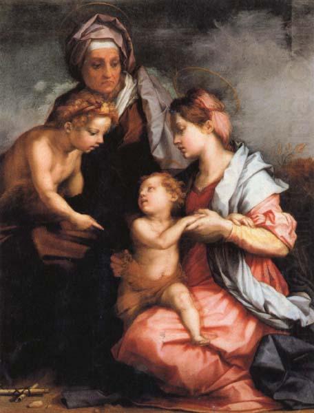 Andrea del Sarto Madonna and Child wiht SS.Elizabeth and the Young john china oil painting image